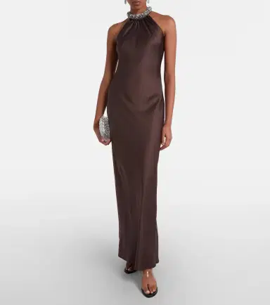 Simkhai Embellished satin gown | Thumbnail 5