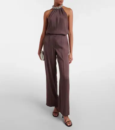 Simkhai Kyra high-rise satin wide-leg pants | Thumbnail 2