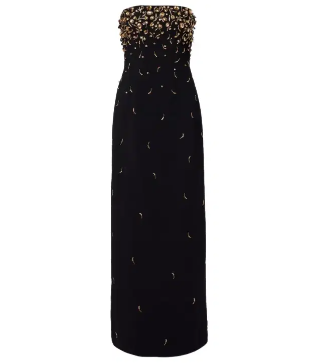 Simkhai Reign embellished crêpe bustier gown