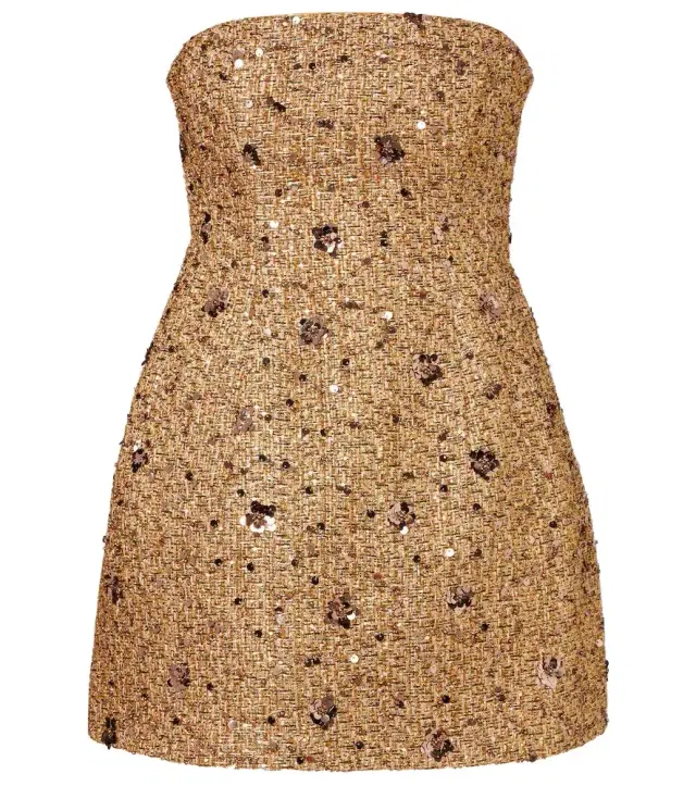 Kit sequined tweed bustier dress