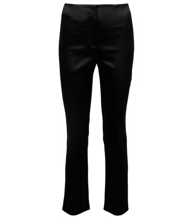 Veronica Beard Stila cropped high-rise satin slim pants