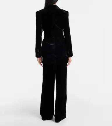 Veronica Beard Alex high-rise velvet wide-leg pants | Thumbnail 2