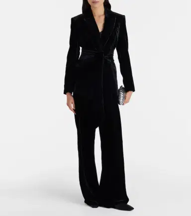 Veronica Beard Alex high-rise velvet wide-leg pants | Thumbnail 6