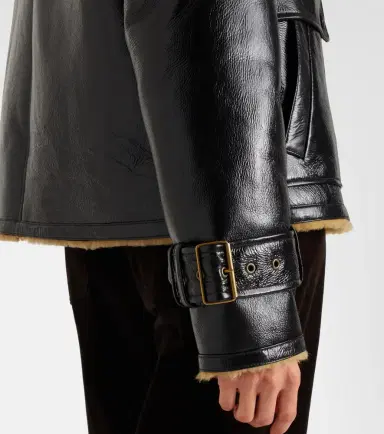 Veronica Beard Danika shearling-lined leather jacket | Thumbnail 5