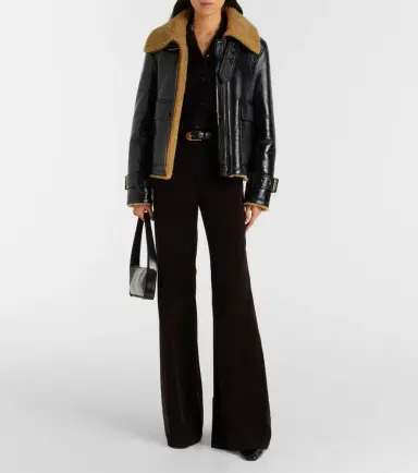 Veronica Beard Danika shearling-lined leather jacket | Thumbnail 6