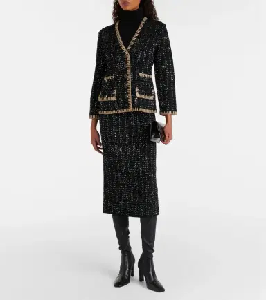 Veronica Beard Corbin tweed midi skirt | Thumbnail 2