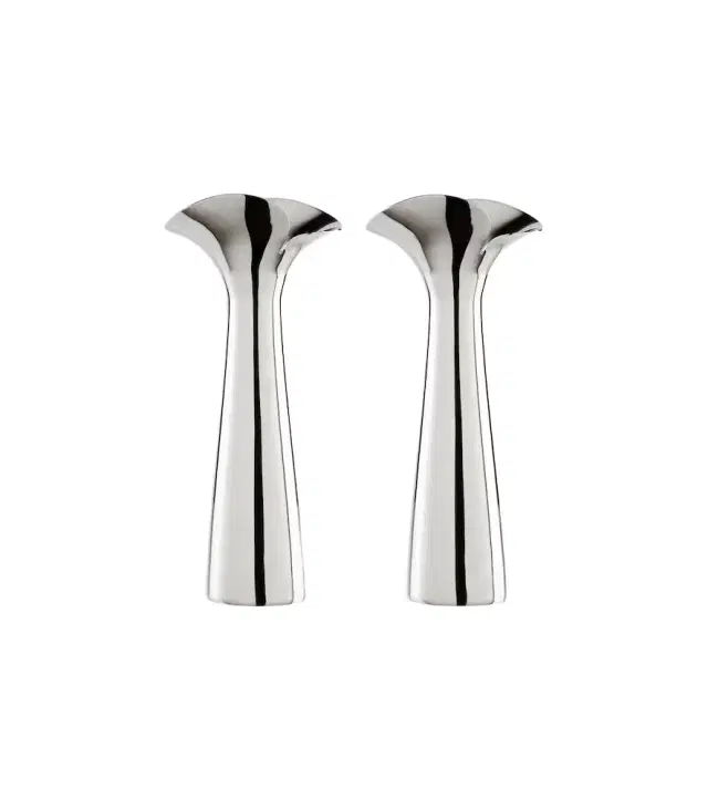Georg Jensen Bloom Botanica set of 2 candle holders by Helle Damkjær