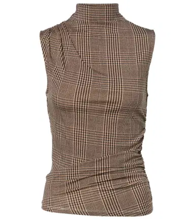 Veronica Beard Mylie houndstooth jersey top | Thumbnail 1
