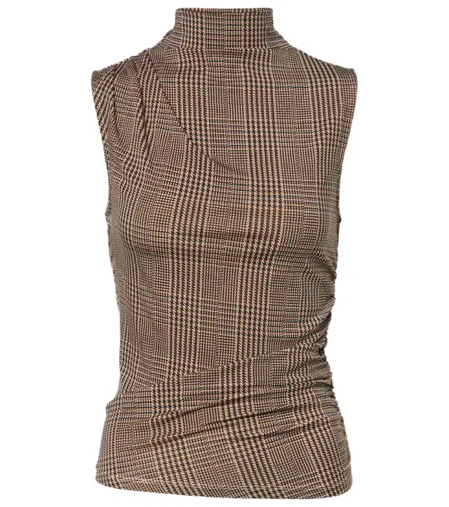 Veronica Beard Mylie houndstooth jersey top