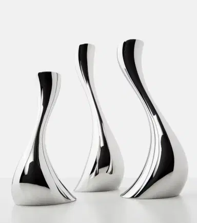 Georg Jensen Cobra set of 3 stainless steel candle holders by Constantin Wortmann | Thumbnail 2