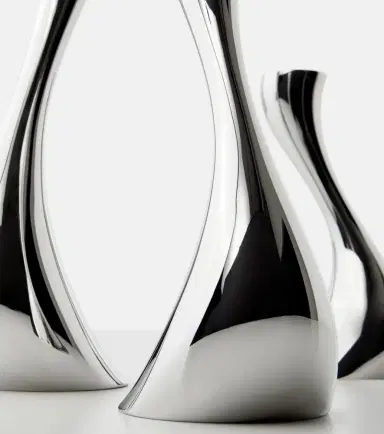 Georg Jensen Cobra set of 3 stainless steel candle holders by Constantin Wortmann | Thumbnail 4