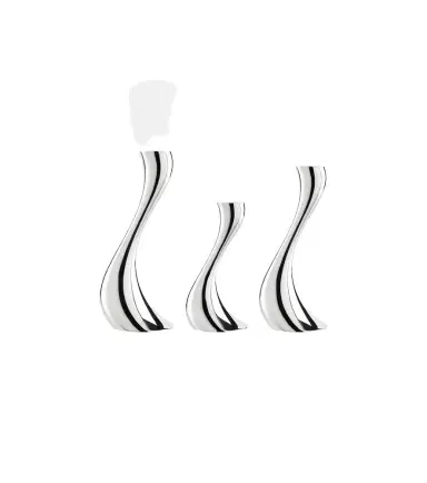 Georg Jensen Cobra set of 3 stainless steel candle holders by Constantin Wortmann | Thumbnail 1