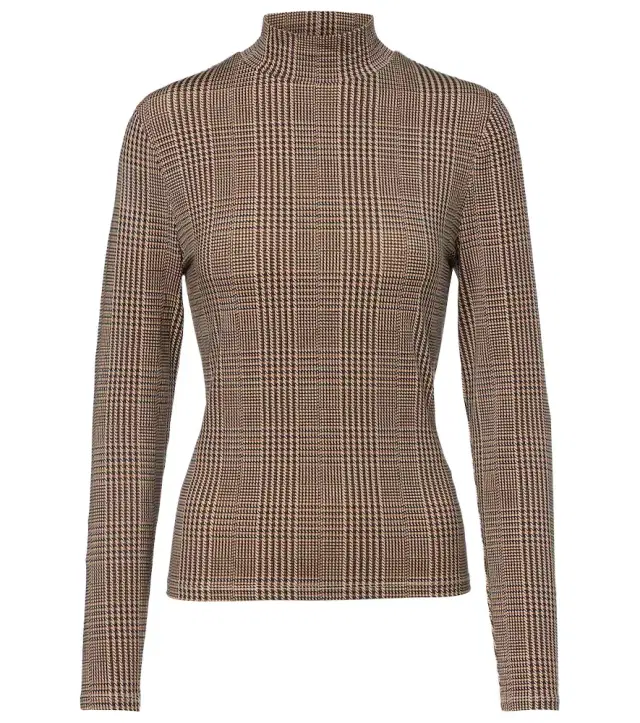 Veronica Beard Nate houndstooth jersey top