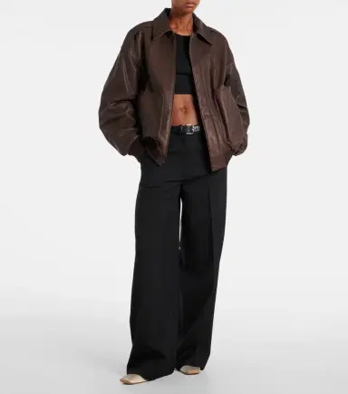 Calvin Klein Collection Pamela ribbed-knit cotton-blend crop top | Thumbnail 4