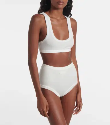 Calvin Klein Collection Lillian cotton-blend bralette | Thumbnail 2