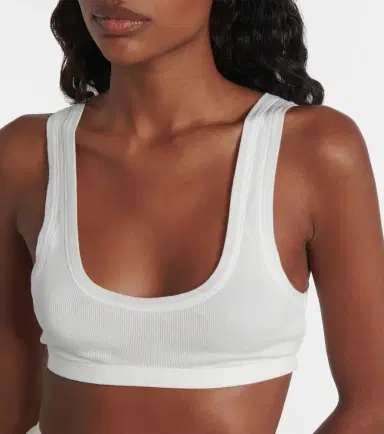 Calvin Klein Collection Lillian cotton-blend bralette | Thumbnail 3