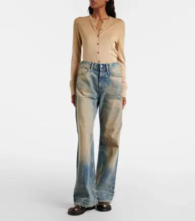 Acne Studios 2021 high-rise wide-leg jeans | Thumbnail 7