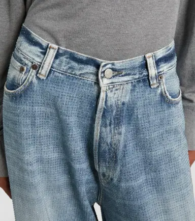 Acne Studios Crystal-embellished low-rise wide-leg jeans | Thumbnail 3 Acne Studios Crystal-embellished low-rise wide-leg jeans | Thumbnail 3