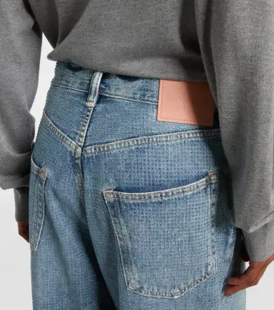 Acne Studios Crystal-embellished low-rise wide-leg jeans | Thumbnail 4 Acne Studios Crystal-embellished low-rise wide-leg jeans | Thumbnail 4