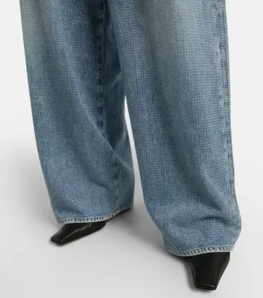 Acne Studios Crystal-embellished low-rise wide-leg jeans | Thumbnail 7 Acne Studios Crystal-embellished low-rise wide-leg jeans | Thumbnail 7