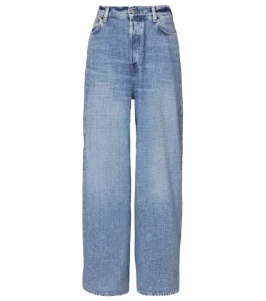 Acne Studios Crystal-embellished low-rise wide-leg jeans | Thumbnail 1 Acne Studios Crystal-embellished low-rise wide-leg jeans | Thumbnail 1