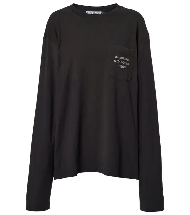 Logo cotton and hemp jersey top