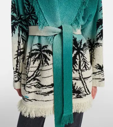 Alanui Wave Bloom fringed cotton-blend jacquard cardigan | Thumbnail 6 Alanui Wave Bloom fringed cotton-blend jacquard cardigan | Thumbnail 6