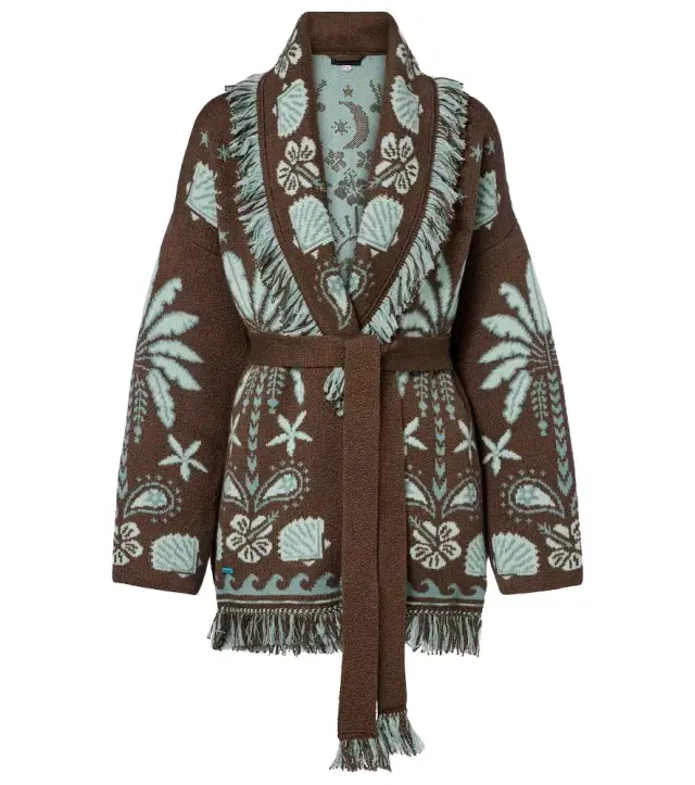 Alanui Echoes Of The Island wool and cotton cardigan