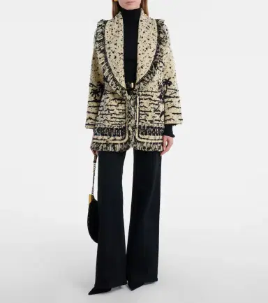 Alanui Ocean Whispers fringed wool-blend cardigan | Thumbnail 6