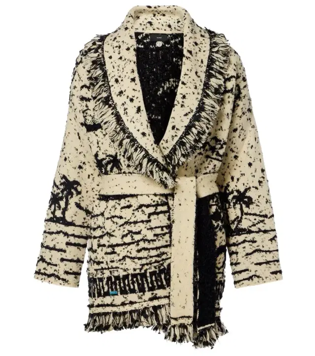 Alanui Ocean Whispers fringed wool-blend cardigan