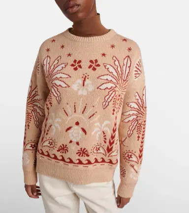 Alanui Echoes Of The Island wool and cotton sweater | Thumbnail 3
