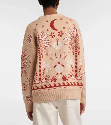 Alanui Echoes Of The Island wool and cotton sweater | Thumbnail 4