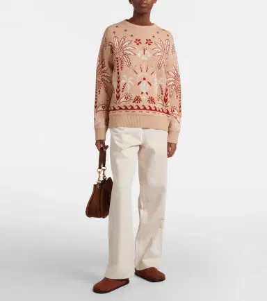 Alanui Echoes Of The Island wool and cotton sweater | Thumbnail 6