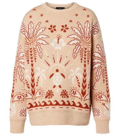 Alanui Echoes Of The Island wool and cotton sweater | Thumbnail 1