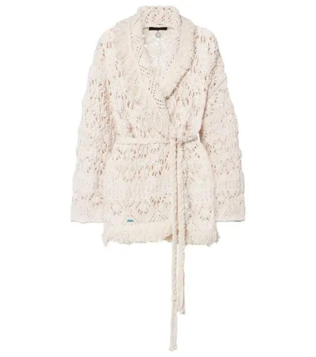 Alanui Lagoon Romance cotton-blend cardigan