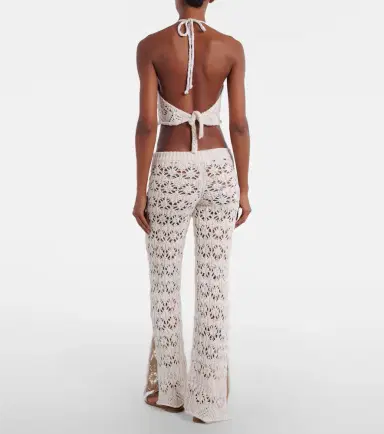 Alanui Lagoon Romance crochet flared pants | Thumbnail 2