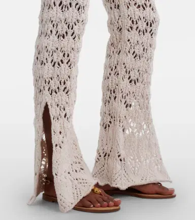 Alanui Lagoon Romance crochet flared pants | Thumbnail 5