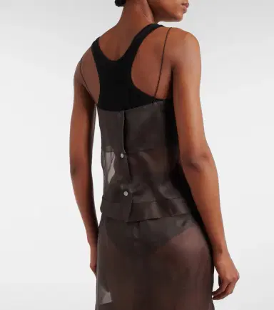 Calvin Klein Collection Carmen sheer silk camisole | Thumbnail 2