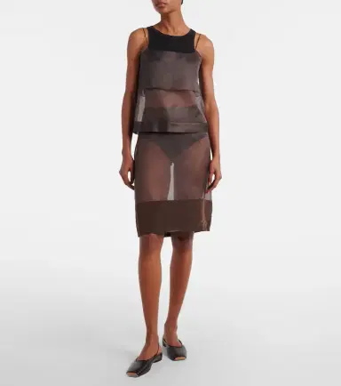 Calvin Klein Collection Carmen sheer silk camisole | Thumbnail 4
