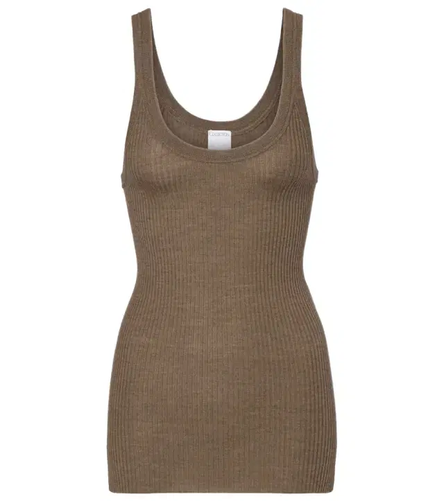 Ella ribbed-knit wool tank top