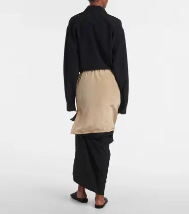 Calvin Klein Collection Tyler layered wool and silk maxi skirt | Thumbnail 4 Calvin Klein Collection Tyler layered wool and silk maxi skirt | Thumbnail 4