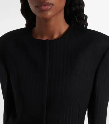 Calvin Klein Collection Ribbed-knit wool blazer | Thumbnail 4 Calvin Klein Collection Ribbed-knit wool blazer | Thumbnail 4