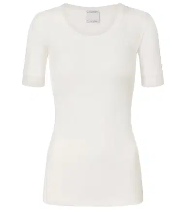 Calvin Klein Collection Ribbed-knit cotton-blend top | Thumbnail 1