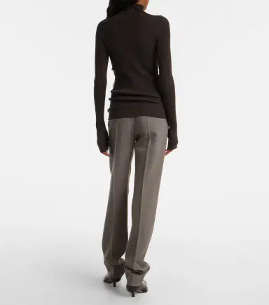 Calvin Klein Collection Ribbed-knit wool sweater | Thumbnail 3