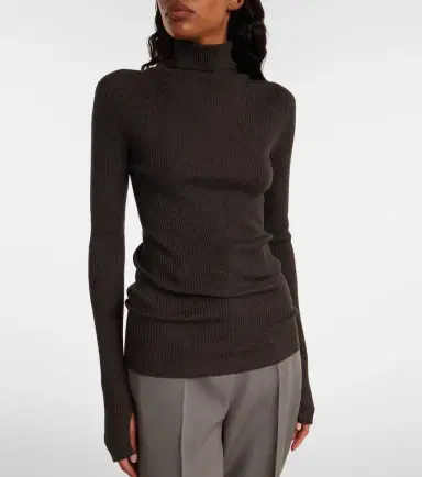 Calvin Klein Collection Ribbed-knit wool sweater | Thumbnail 7