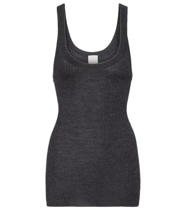 Ella ribbed-knit wool tank top
