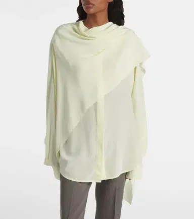 Calvin Klein Collection Kiki draped silk blouse | Thumbnail 2 Calvin Klein Collection Kiki draped silk blouse | Thumbnail 2