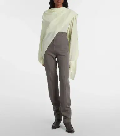Calvin Klein Collection Kiki draped silk blouse | Thumbnail 5 Calvin Klein Collection Kiki draped silk blouse | Thumbnail 5