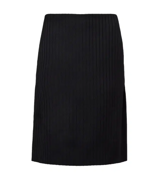 Ribbed-knit wool miniskirt