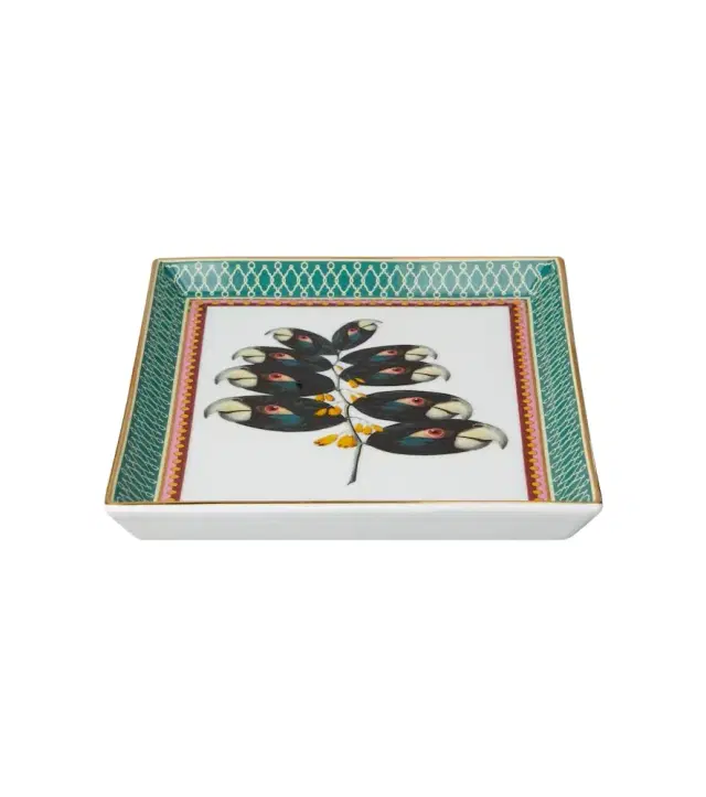 La DoubleJ Parrotstem porcelain decorative tray